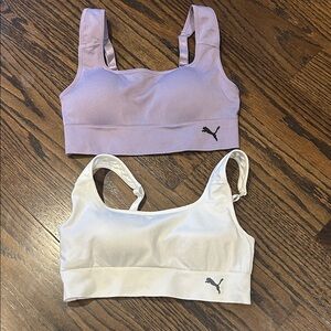 Puma Women's Lilac and White Sports Bra size medium new without tags adjustable